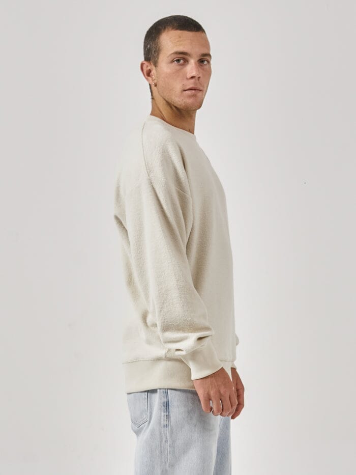 The Nature Of Reality Slouch Crew Fleece - Heritage White