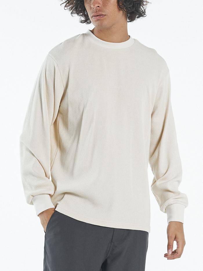 Waffle Long Sleeve Crew - Unbleached