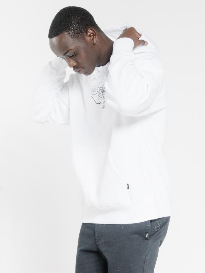 Stinkin Rat Slouch Pull On Hood - White