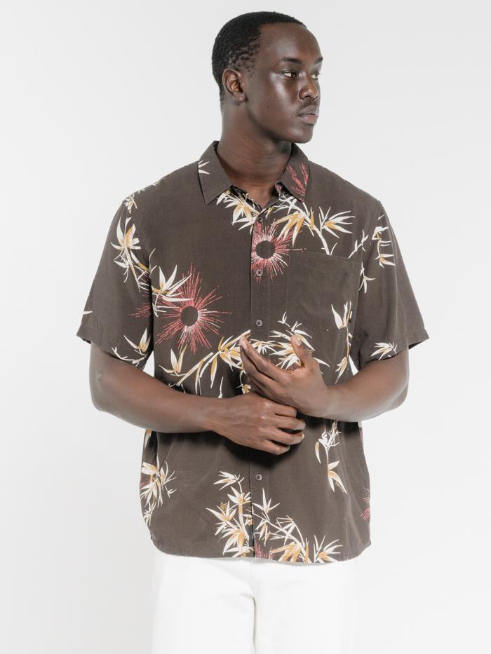 Bamboo Rat Short Sleeve Shirt - Postal Brown