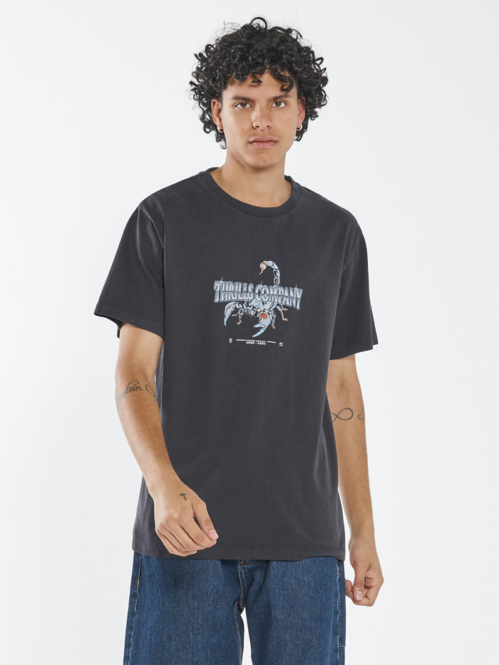 Chrome Scorpion Merch Fit Tee - Washed Black