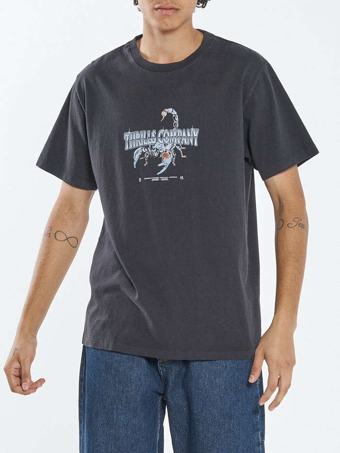Chrome Scorpion Merch Fit Tee - Washed Black