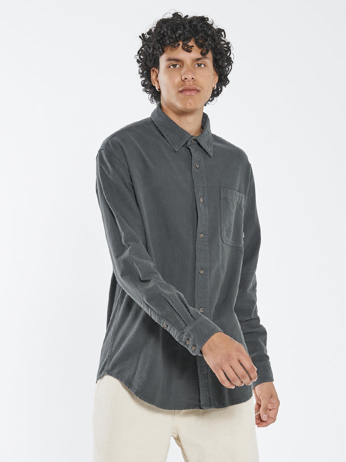 Ops Oversized Long Sleeve Flannel Shirt - Deep Forest