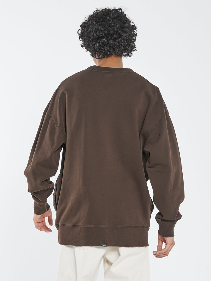 Golden Slouch Crew Neck Fleece - Postal Brown