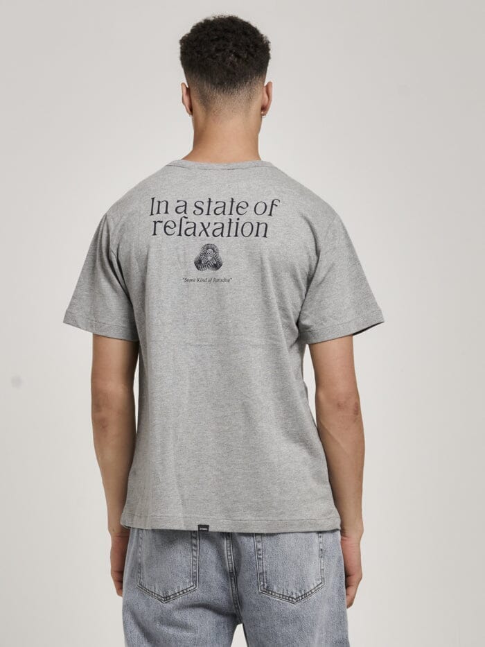 In A State Of Relaxation Merch Fit Tee - Grey Marle