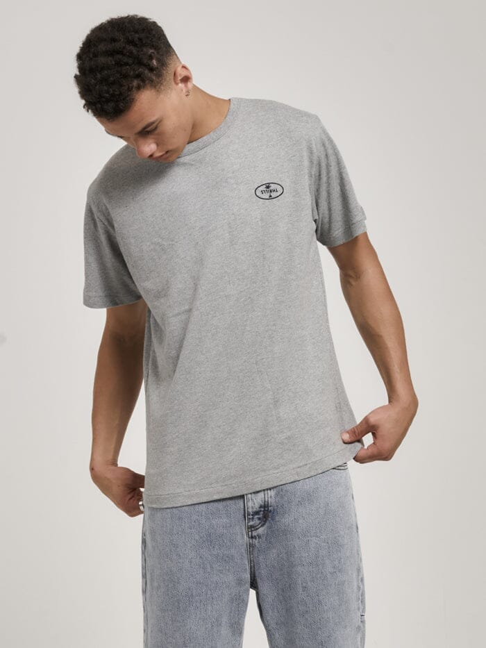In A State Of Relaxation Merch Fit Tee - Grey Marle