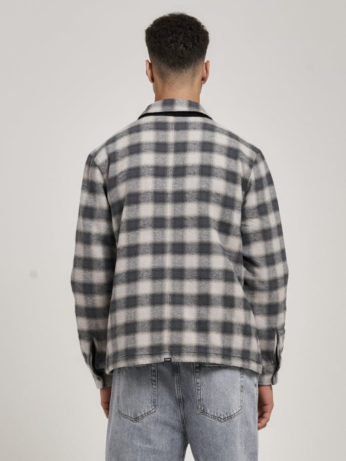 Grey deals flannel jacket