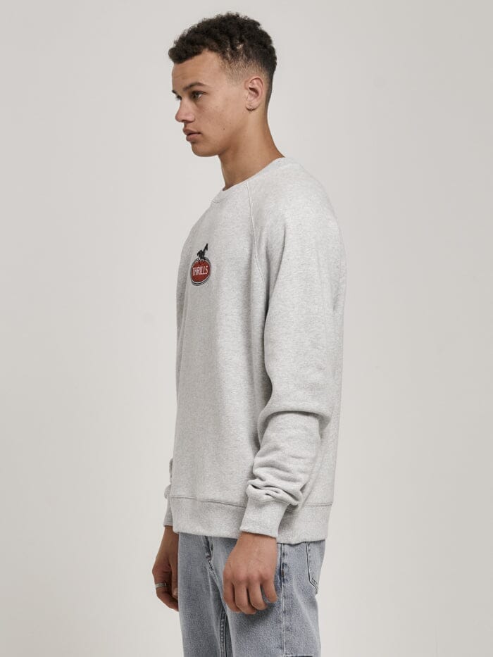 Chariot Oval Oversize Raglan Crew - Snow Marle