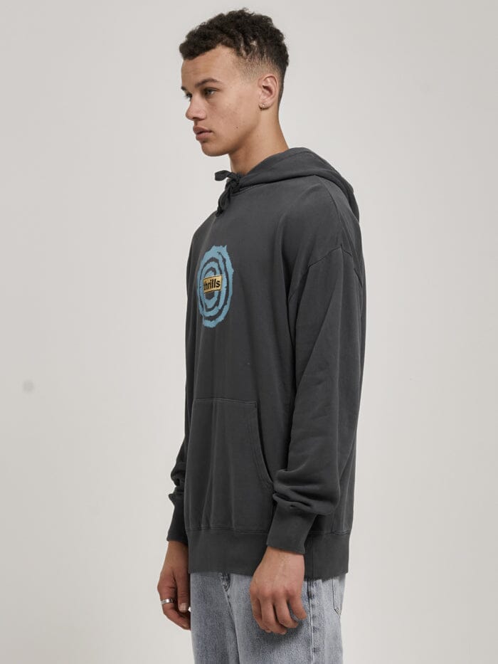 Mind Swirl Slouch Pull On Hood - Dark Charcoal
