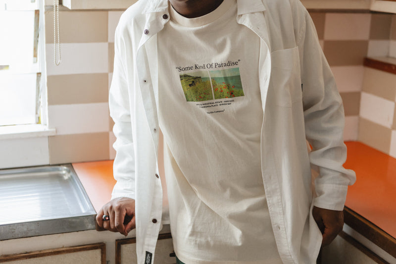 Paradise Around Us Merch Fit Tee - Heritage White