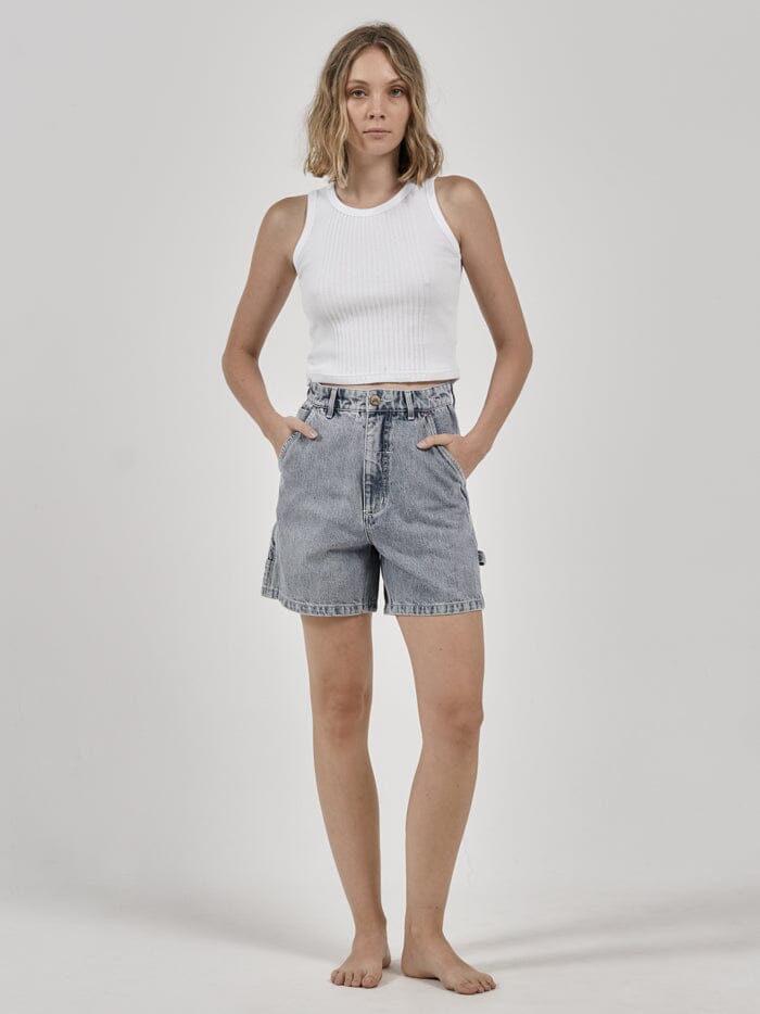Hard Yakka x Thrills Carpenter Short - Faded Rinse Indigo