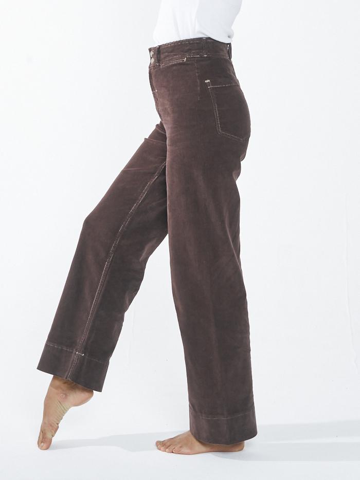 Belle Cord Pant - Postal Brown