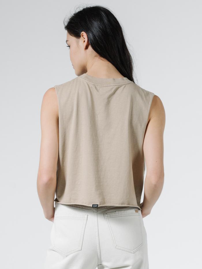 Storm The Castle Crop Muscle - Vintage Khaki