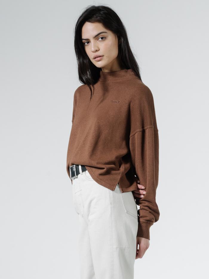 Thrills Unseen Mock Neck Fleece - Jarrah