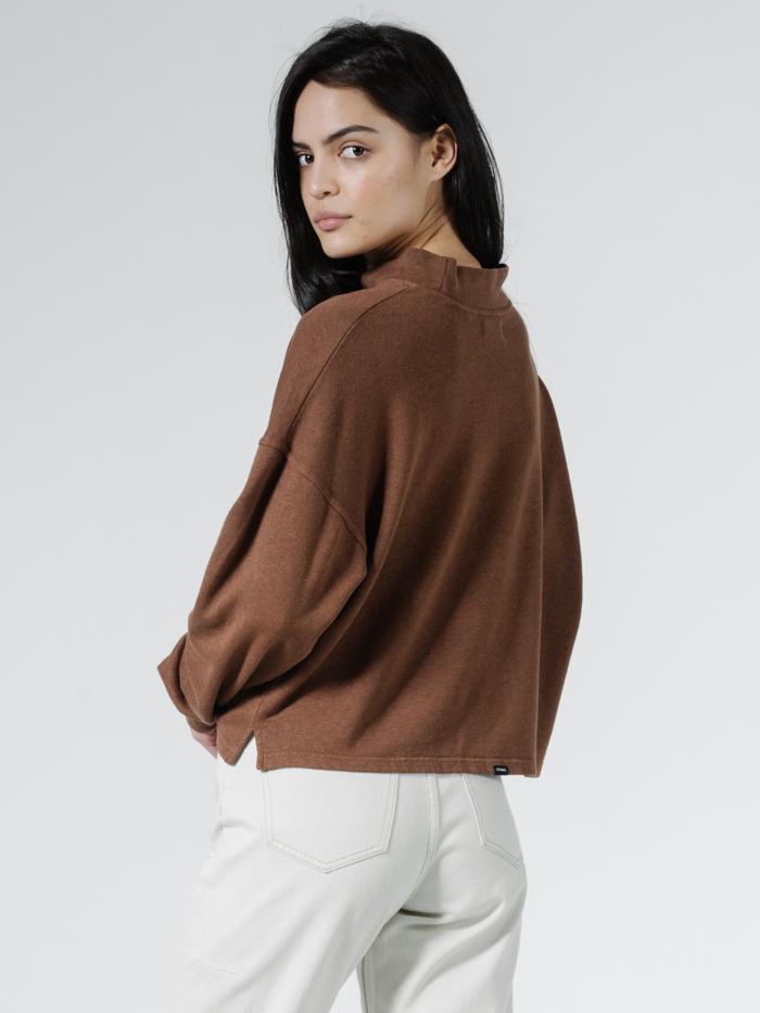 Thrills Unseen Mock Neck Fleece - Jarrah