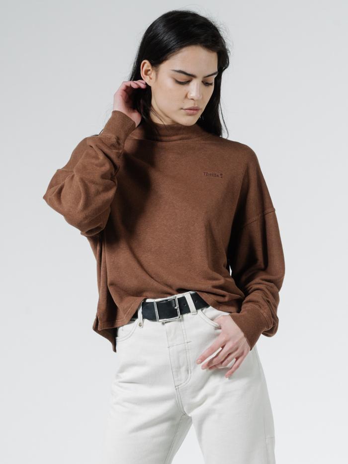 Thrills Unseen Mock Neck Fleece - Jarrah