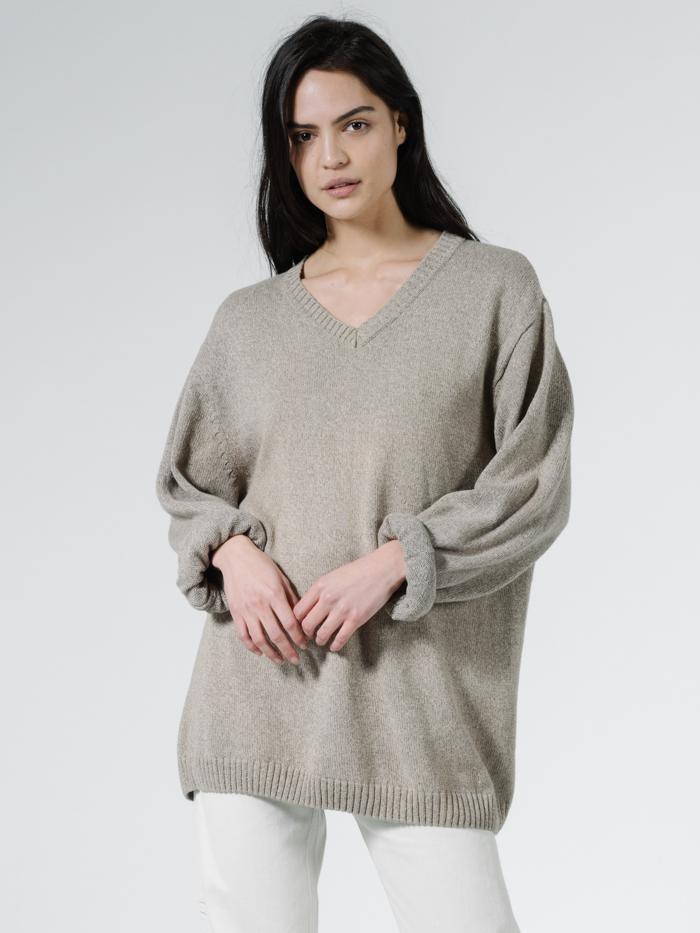Mellow Slouch Knit - Oat Marle