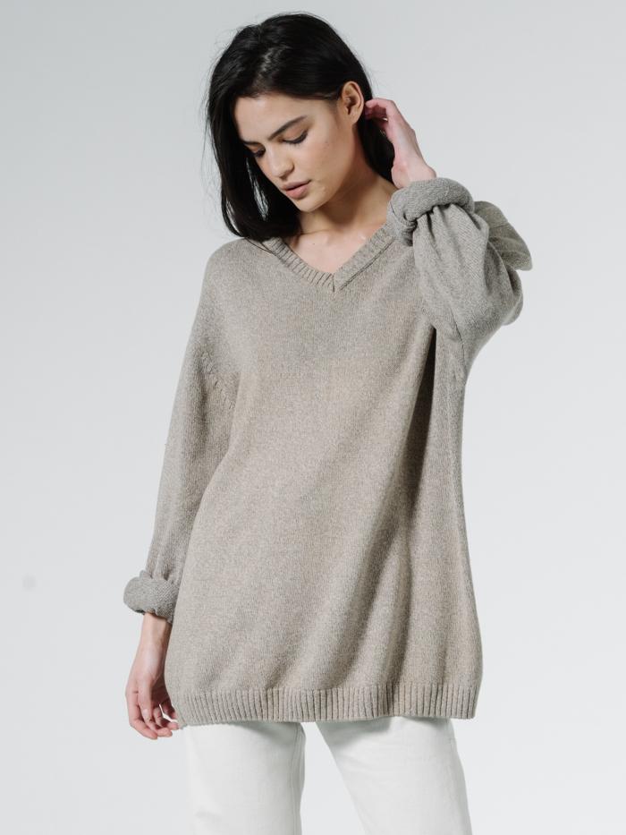 Mellow Slouch Knit - Oat Marle