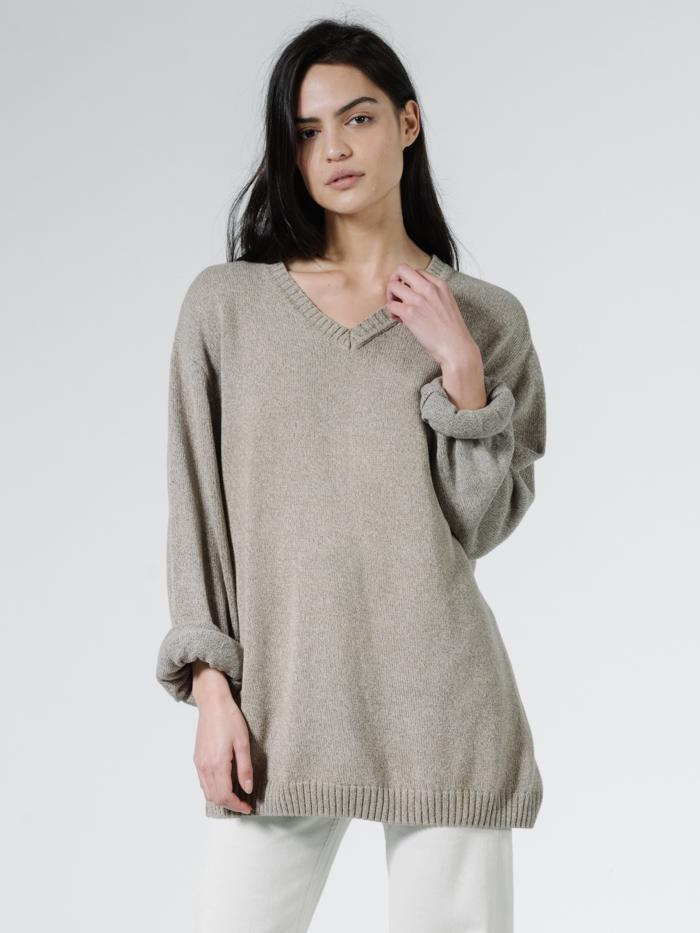 Mellow Slouch Knit - Oat Marle