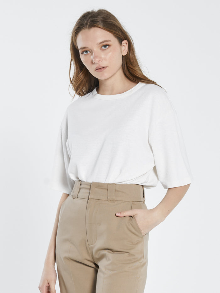 Hemp Heavyweight  Box Tee - Dirty White