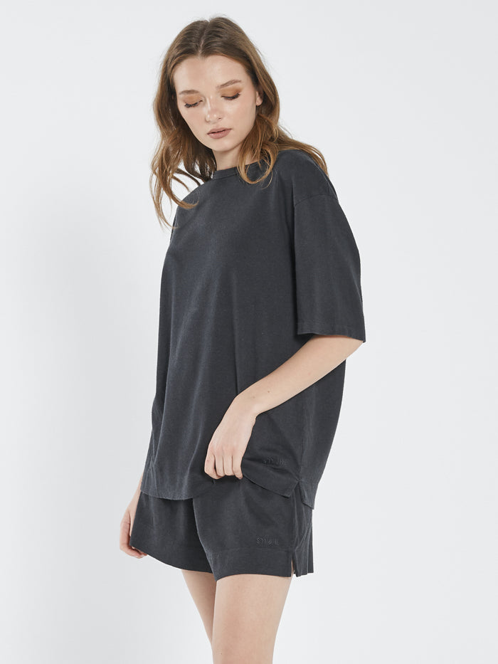 Hemp Heavyweight  Box Tee - Black