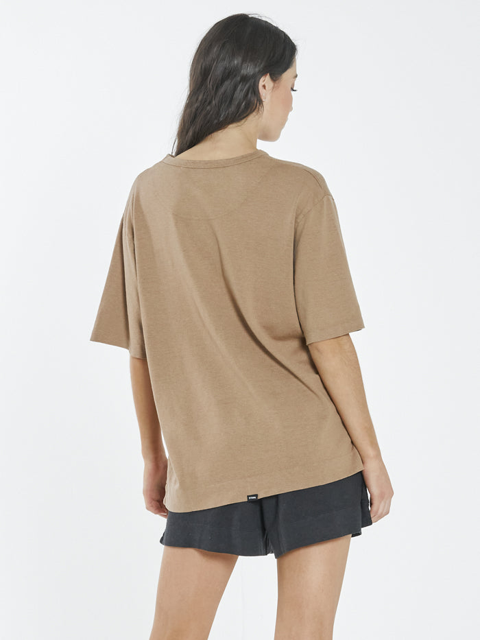 Thrills Stamp Hemp Box Tee - Sand