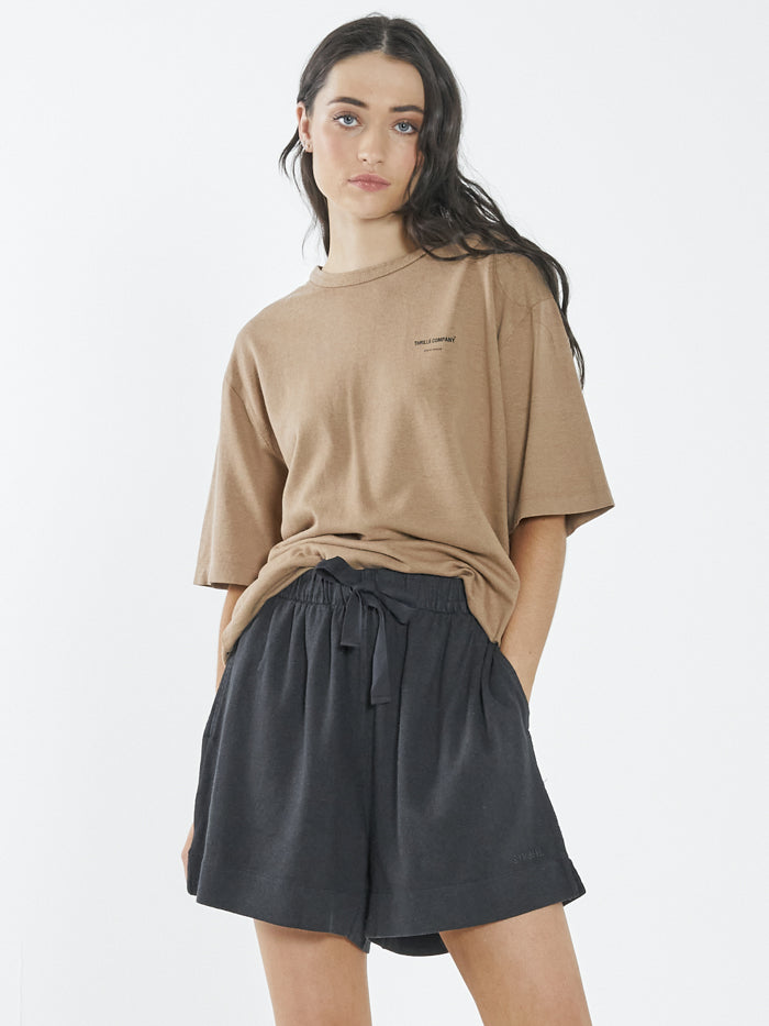 Thrills Stamp Hemp Box Tee - Sand