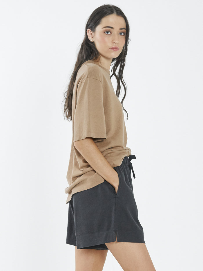 Thrills Stamp Hemp Box Tee - Sand