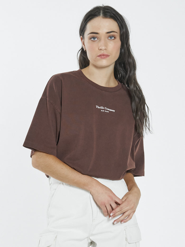 Far East Company Merch Fit Tee - Washed Cocoa