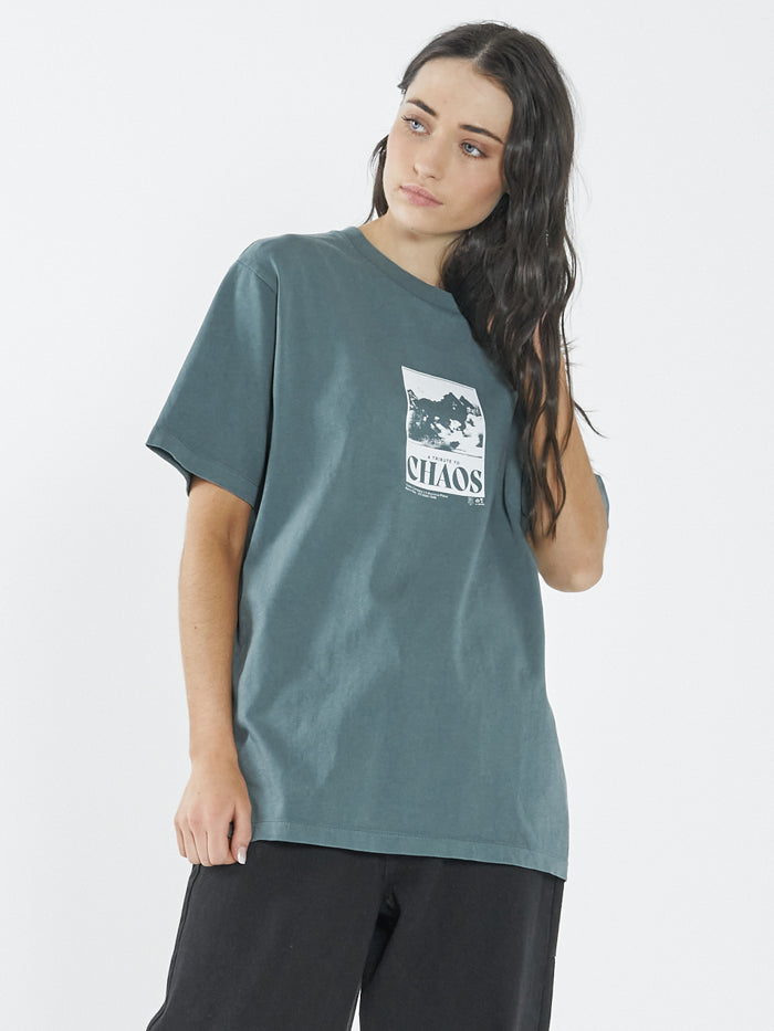 Chaos Merch Fit Tee - Vintage Teal