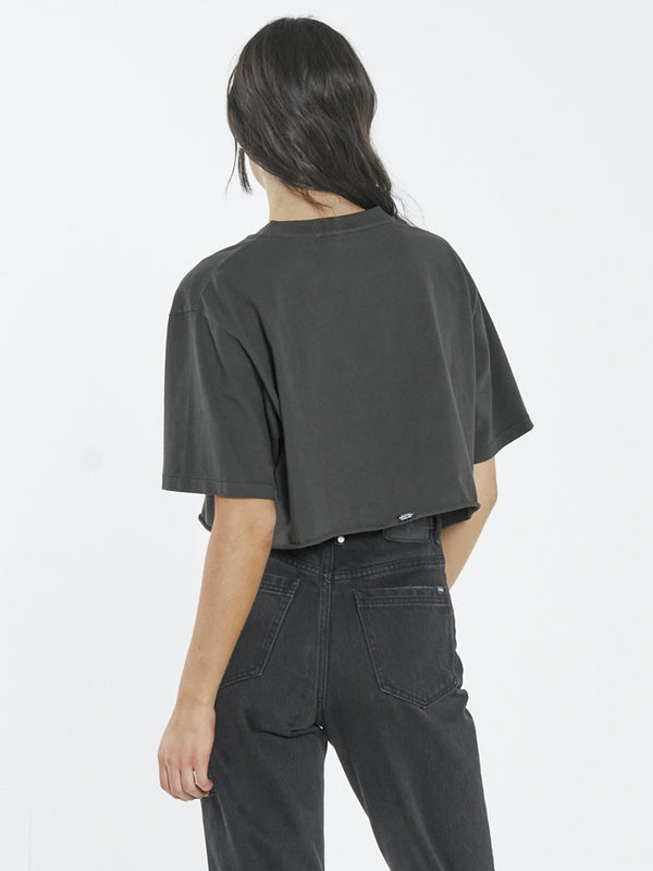 Delirium Merch Super Crop Tee - Oil Green