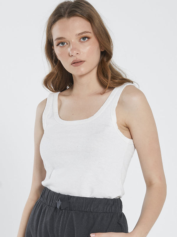 Hemp Heavyweight Retro Tank - Dirty White