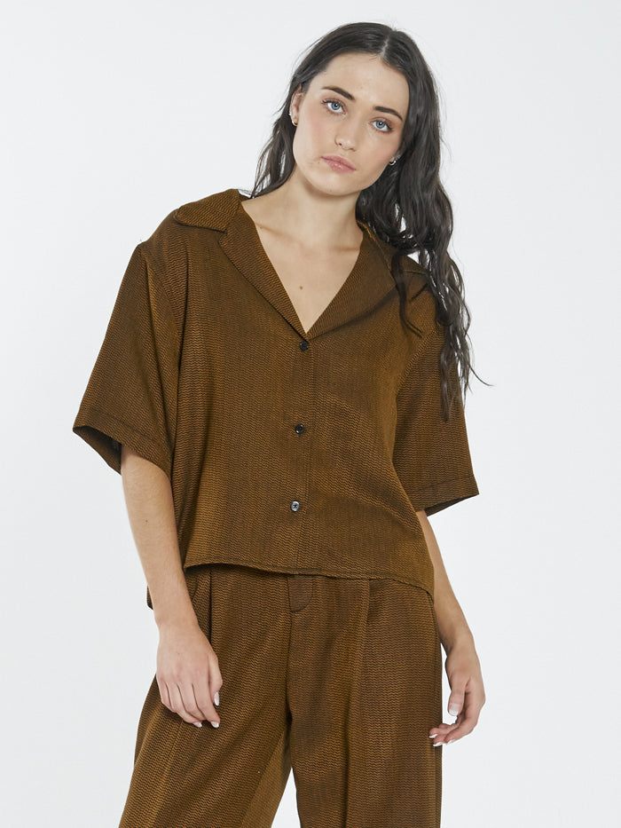Restraint Bowling Shirt  - Gold