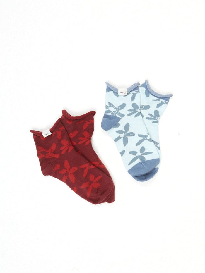 Azealia Sock 2 Pack - Port - Baby Blue