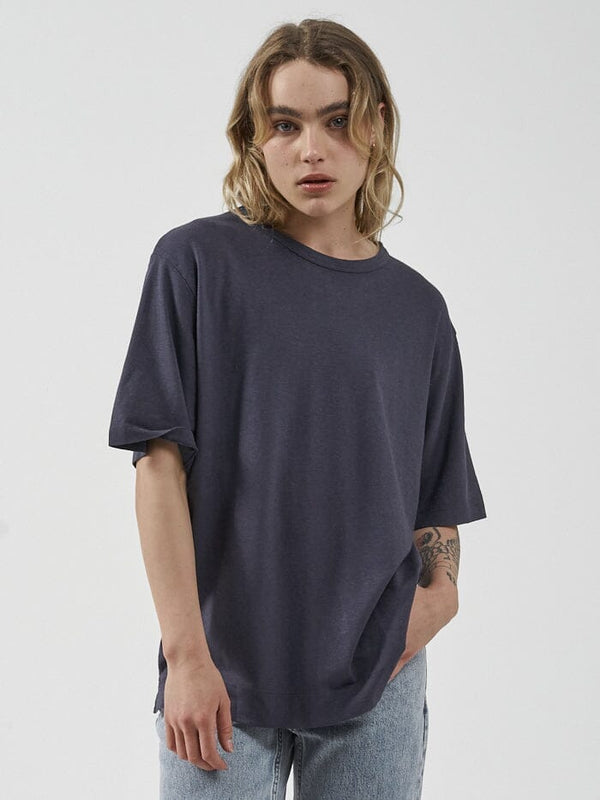 Hemp Lightweight Box Tee - Marine Blue