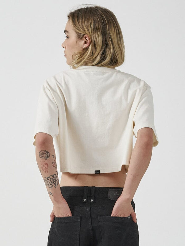 All For One Merch Super Crop Tee - Heritage White