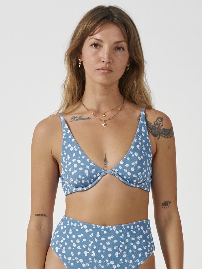 Aster Tall Underwire Bikini Top - Powder Blue