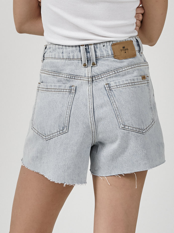 Layla Denim High-Rise Duster Shorts in Ashley Blue • Shop American Threads  Women's Trendy Online Boutique – americanthreads