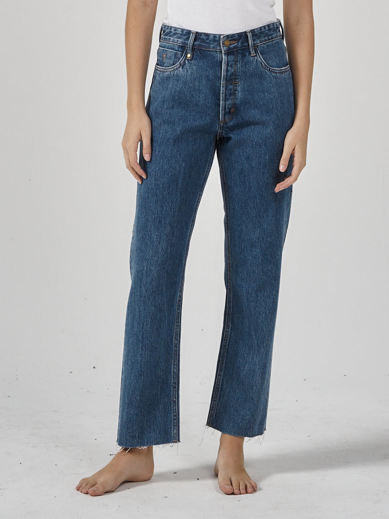 Paige Mid Rise Jean - Highway Blue – Thrills Co USA