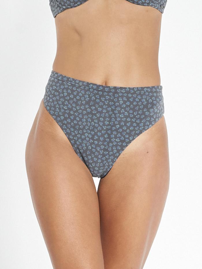 Royal Bloom High Cut Bikini Bottom - Royal Blue