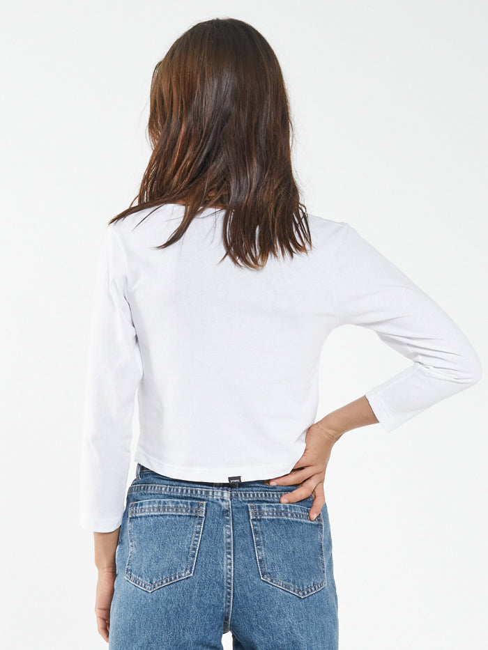 Red Corvette Mini LS Tee - White