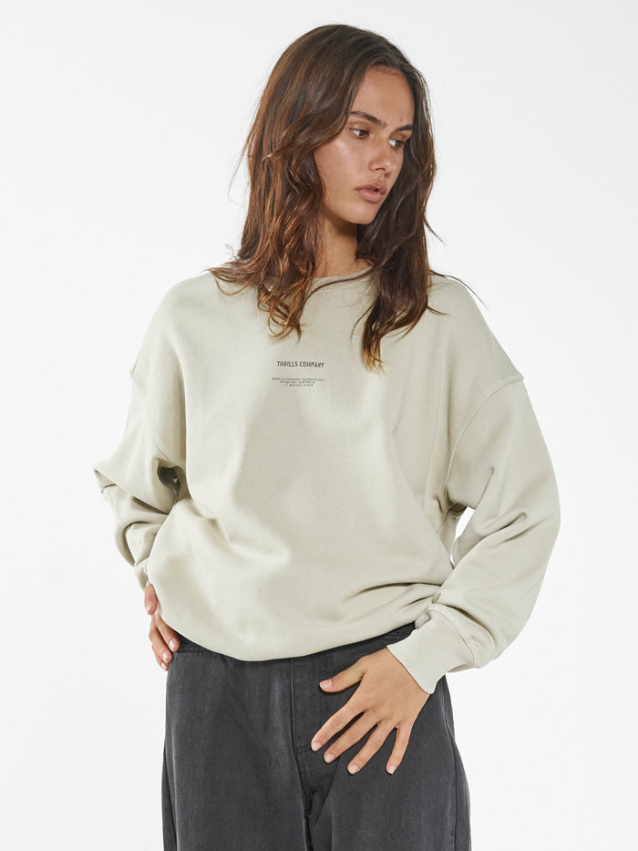 Thrills Territory Slouch Crew - Overcast