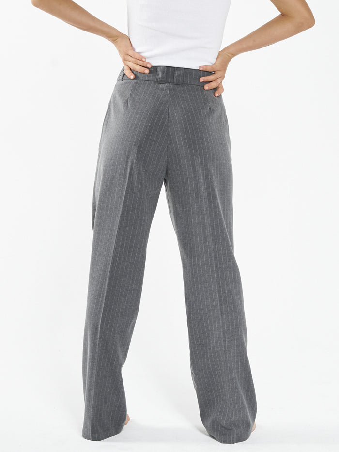 Danny Pinstripe Pants in Taupe