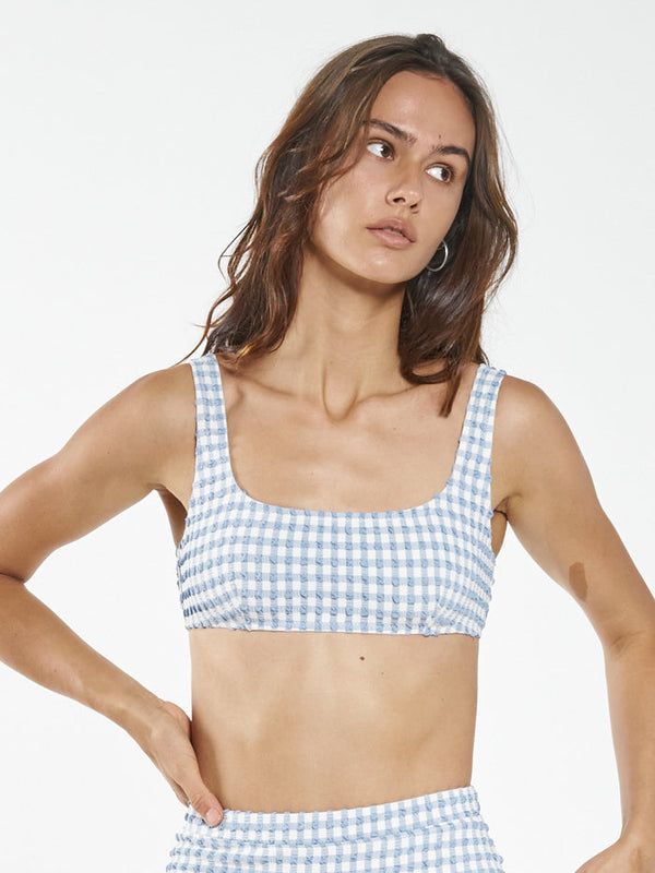 Gigi Square Bikini Top - Blue