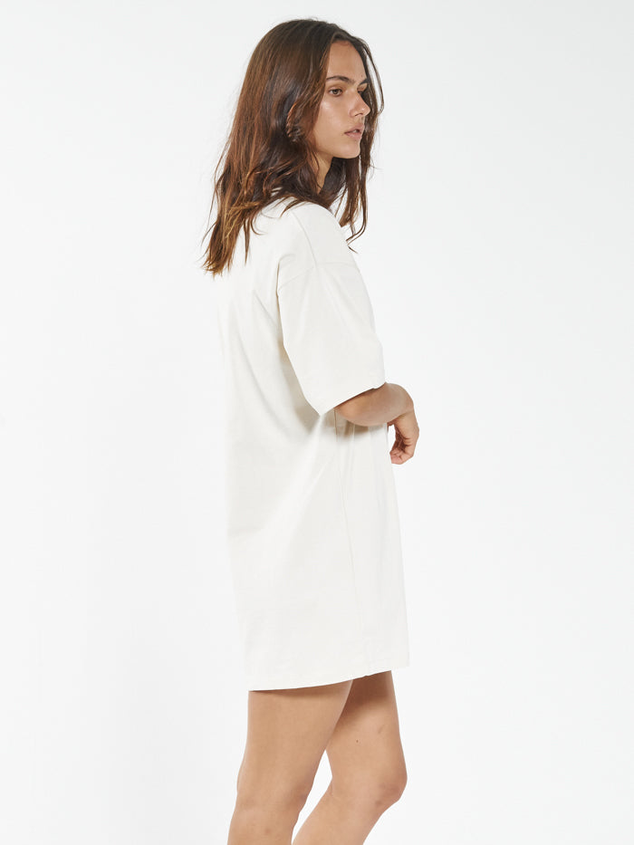 Deluxe Box Fit Tee Dress - Unbleached
