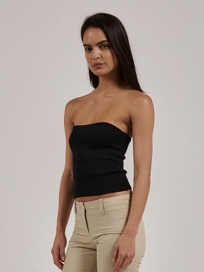 Nisha Knit Tube Top - Black