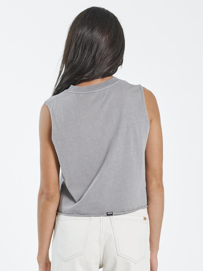 Paranoia Crop Muscle - Washed Grey