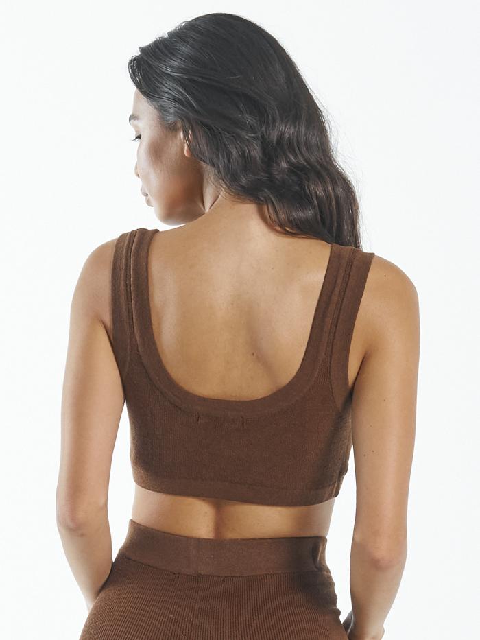 Claire Knitted Crop Top - Cocoa