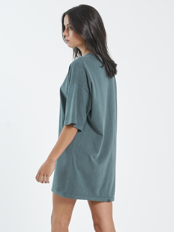 Full Strength Box Fit Tee Dress - Vintage Teal Full Strength Box Fit Tee Dress - Vintage Teal