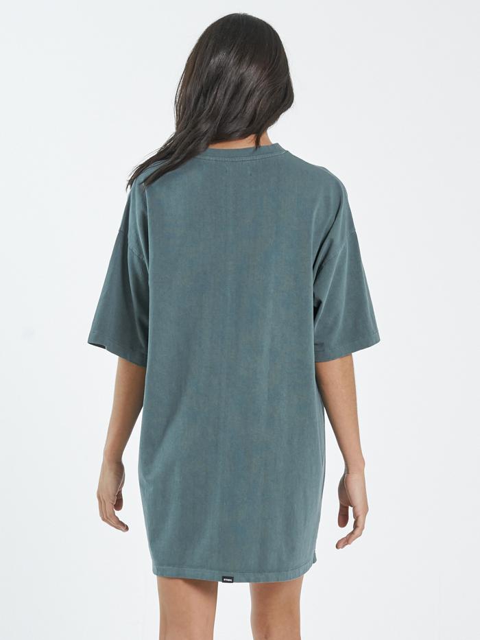 Full Strength Box Fit Tee Dress - Vintage Teal